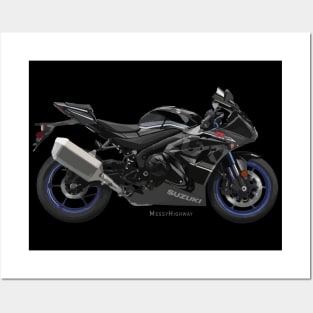 Suzuki GSX-R1000 18 black/blue, s Posters and Art